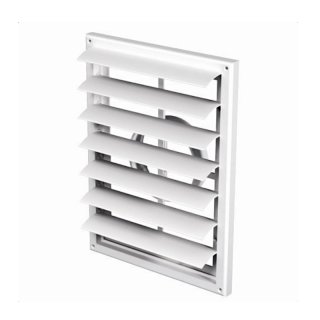 PVC Abluft-Verschlussklappe mit 7 Lamellen - Anschluss:...