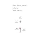 Simplehuman Sensor-Kosmetikspiegel 20 cm Make-up Spiegel 5-fach Vergrößerung, wiederaufladbar