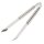 Edelstahl-Grillbesteck Set XL 3 tlg. Gabel, Zange, Wender - Länge 42cm