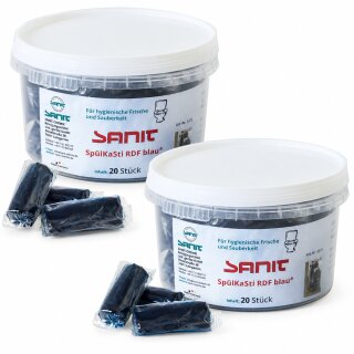 SANIT SpülKaSti RDF blau 3372 – Doppelpack 2 × 20 Stück (40 Sticks)