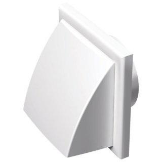 PVC Ablufthaube mit Rückstauklappe 187 x 187mm - weiss x...