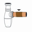 Abgangsrohr flexibel für Flaschen-Geruchverschluss -...