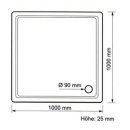 Acryl-Duschwanne 100 x 100 x 2,5 Superflach