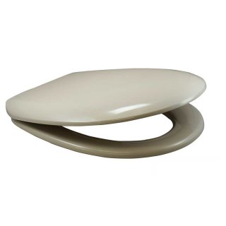 WC-SITZ mit Edelstahlscharnier, BEIGE, 1,7 Kg - 2 Komponenten-Thermoplast - MADE in GERMANY