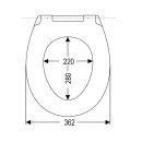 HARO WC SITZ Beige Edelstahlscharnier FastFix, universell...