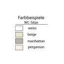 HARO WC SITZ Beige Edelstahlscharnier FastFix, universell oval