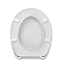 HARO WC SITZ Beige Edelstahlscharnier FastFix, universell oval