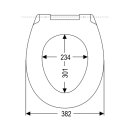 WC SITZ Pool Universal ohne Deckel von Hamberger HARO Edelstahlscharniere, schwarz
