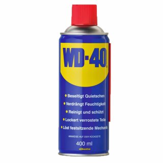 WD40 Multifunktionsöl, Kriechöl 400ml Dose, inkl. Sprühröhrchen, Rostlöser WD 40