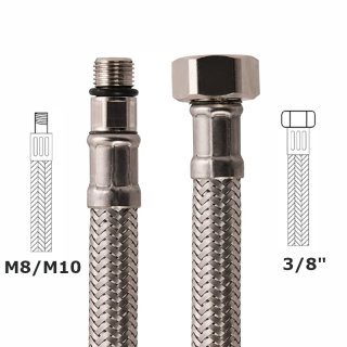 Flexibler Anschlussschlauch Überwurf x Gewinde M10 x 300mm, FlexSchlauch Silikon