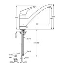 Küchenarmatur CeraSprint mit Geräteanschluss, Niederdruck B6916AA
