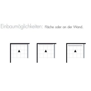 Duschrinne Edelstahl 50 - 120cm Komplett-Set, ESS Easy drain mit Abdeckung