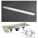 Duschrinne Edelstahl 50 - 120cm Komplett-Set, ESS Easy...
